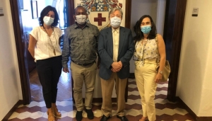 Diretor Nacional de Primeiros Socorros da Cruz Vermelha de Moçambique no Palácio Conde 'Óbidos